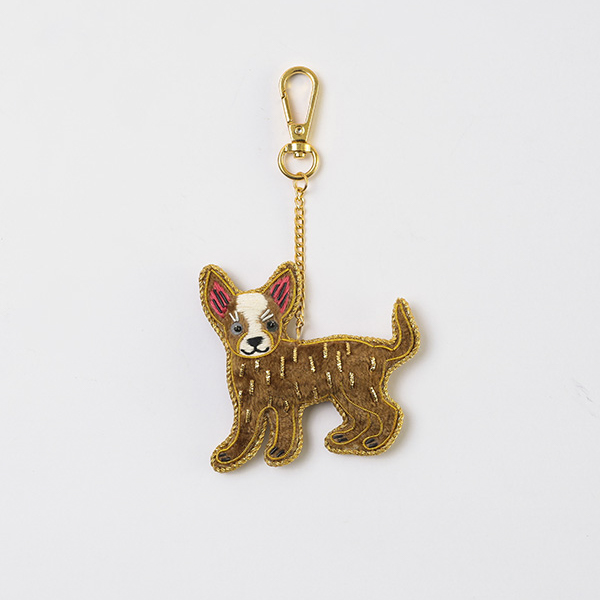 ザリ刺繍キーホルダー＜イヌシリーズ＞