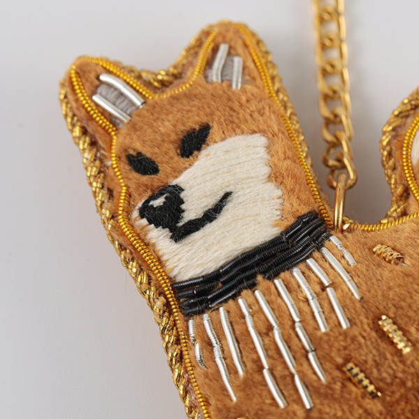 ザリ刺繍キーホルダー＜イヌシリーズ＞
