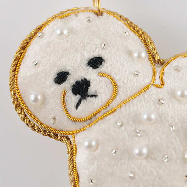 ザリ刺繍キーホルダー＜イヌシリーズ＞