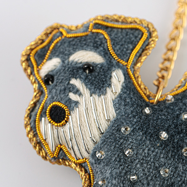 ザリ刺繍キーホルダー＜イヌシリーズ＞