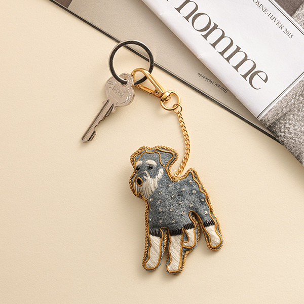 ザリ刺繍キーホルダー＜イヌシリーズ＞