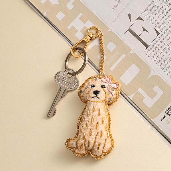 ザリ刺繍キーホルダー＜イヌシリーズ＞