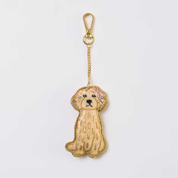 ザリ刺繍キーホルダー＜イヌシリーズ＞