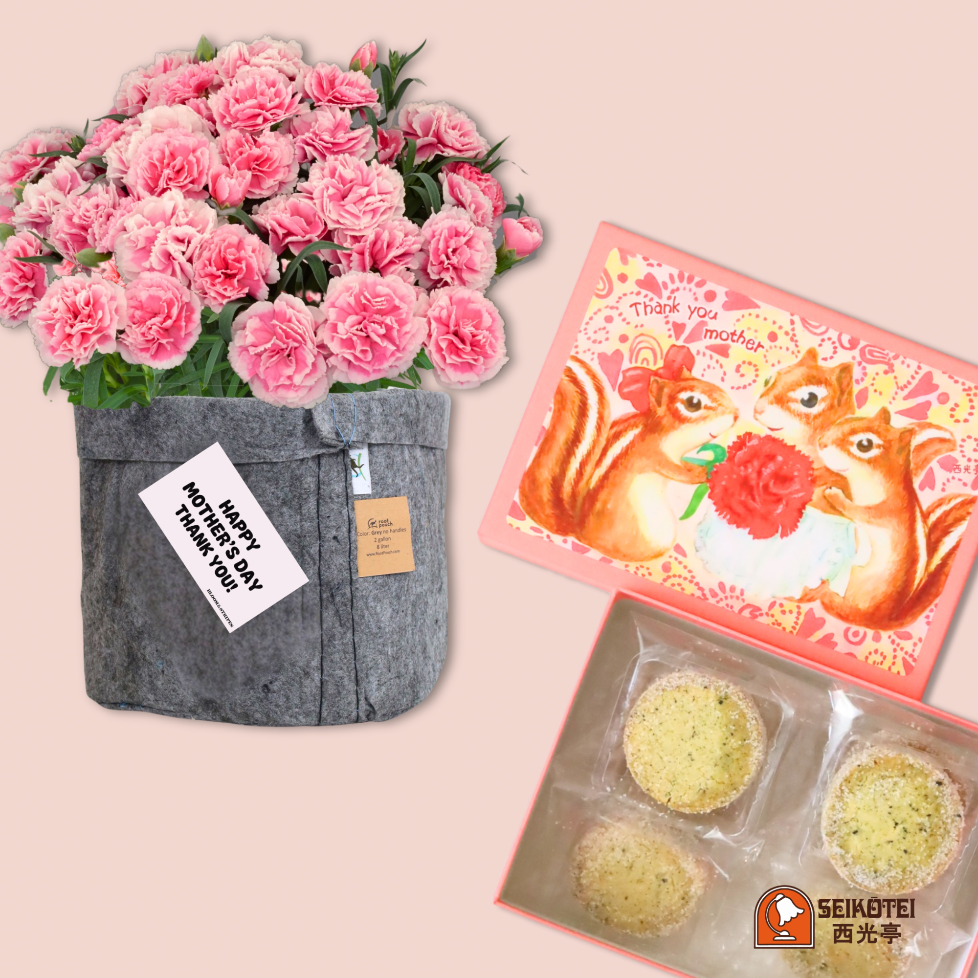 【母の日】西光亭 紅茶クッキーとカーネーションセット