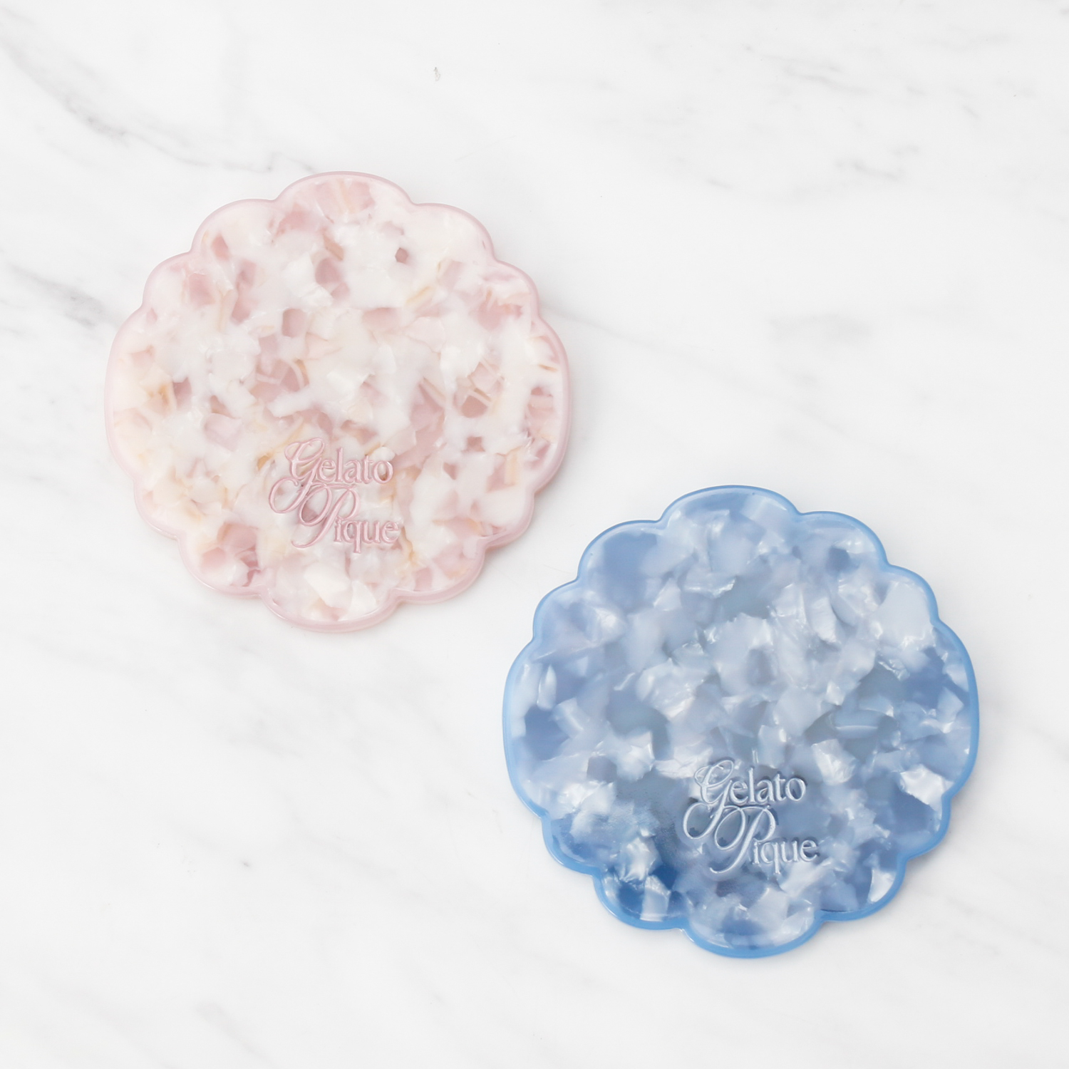 【WOMEN】【母の日】トリムラインミラー&フラワーハンドタオル