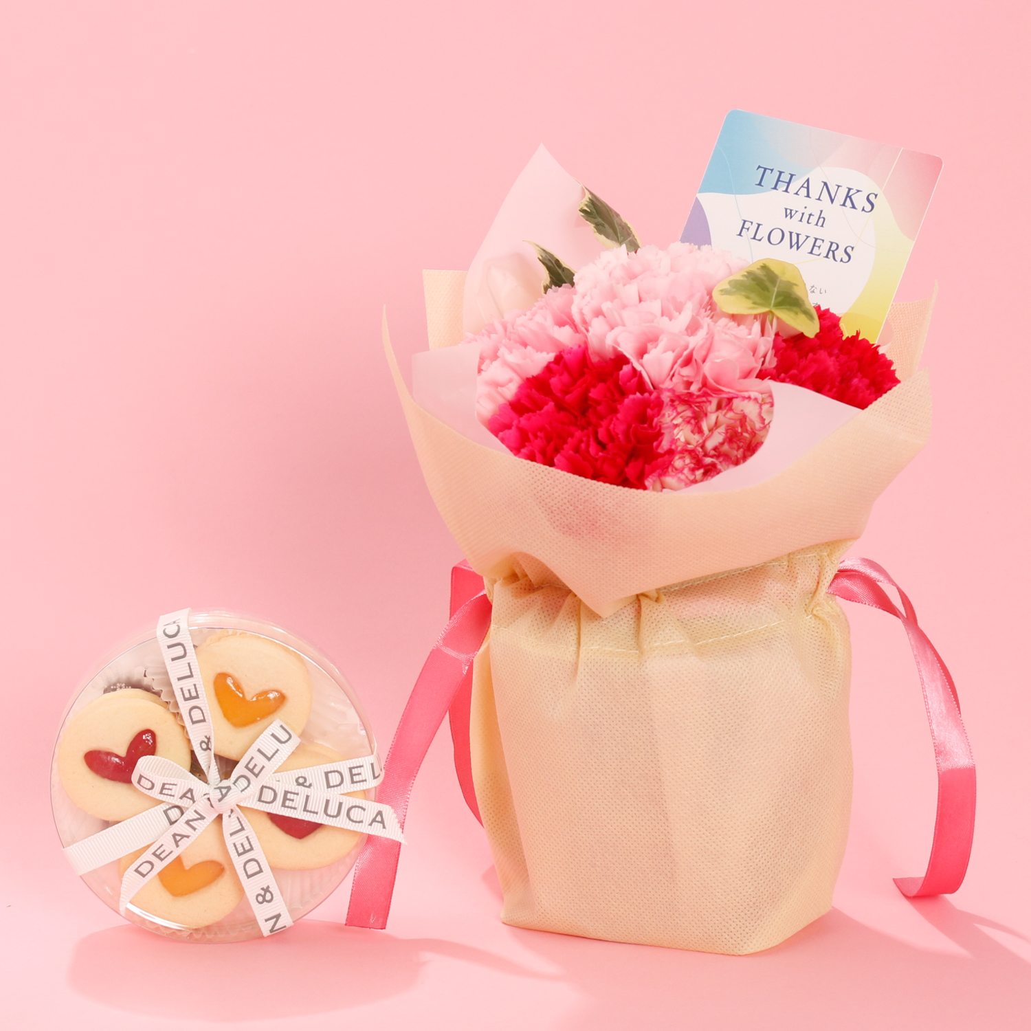 【母の日/日比谷花壇×DEAN&DELUCA】そのまま飾れるブーケと焼き菓子セット