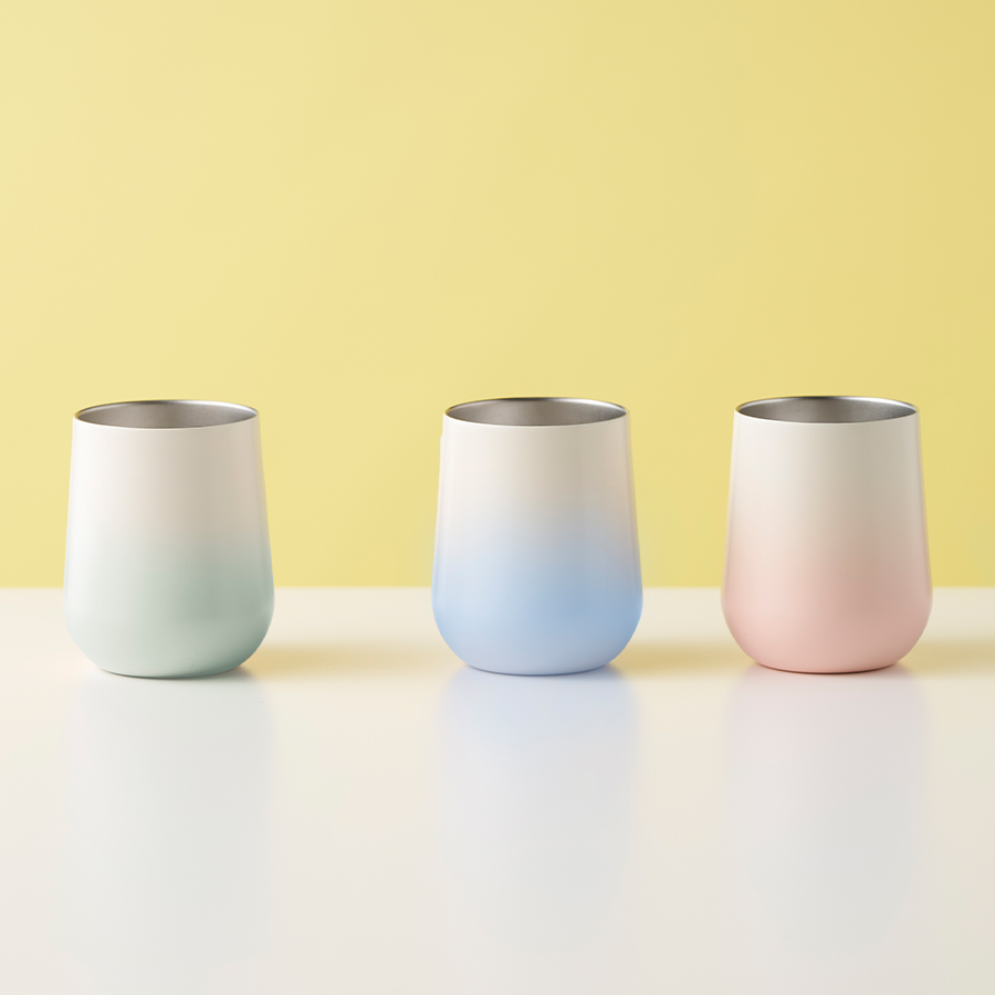 イニシャル刻印グラデーションサーモラウンドタンブラー 名入れ