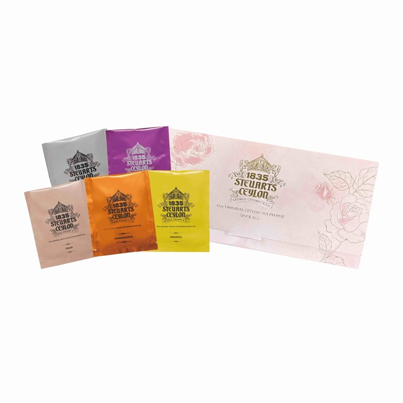 【ファーストクラスで採用された紅茶】George Steuart Tea ローズピンクの封筒型紅茶アソート
