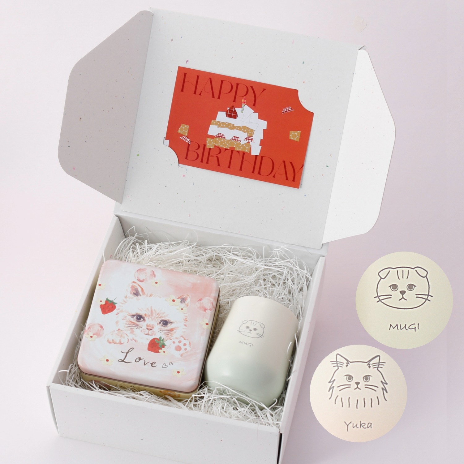 【BOXセット】選べる猫種サーモタンブラー&こねこのクッキー缶