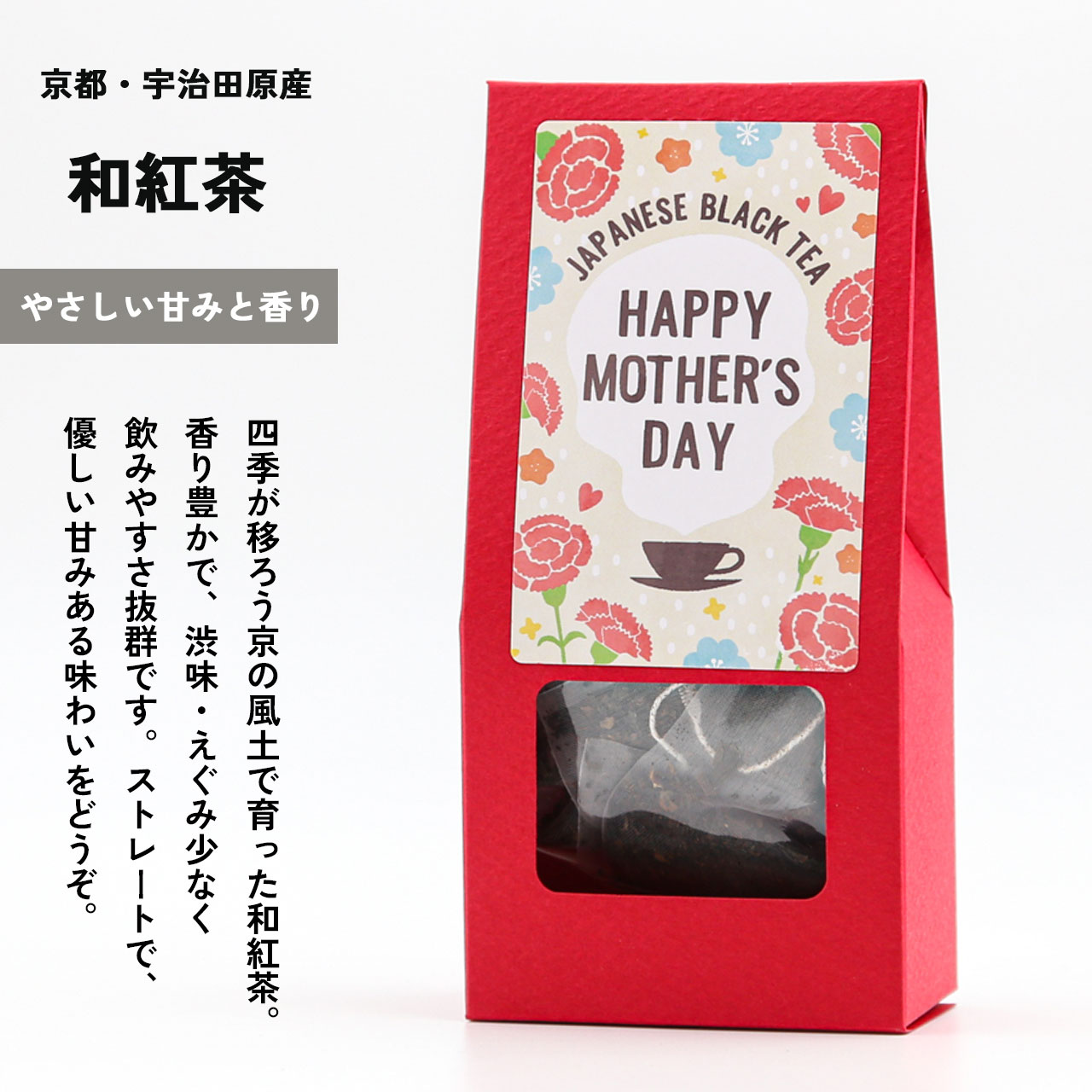 【まだ間に合う！最短5/10(日)母の日着！】【母の日限定カーネーション】そのまま飾れるブーケとほっと一息ドリンクセット