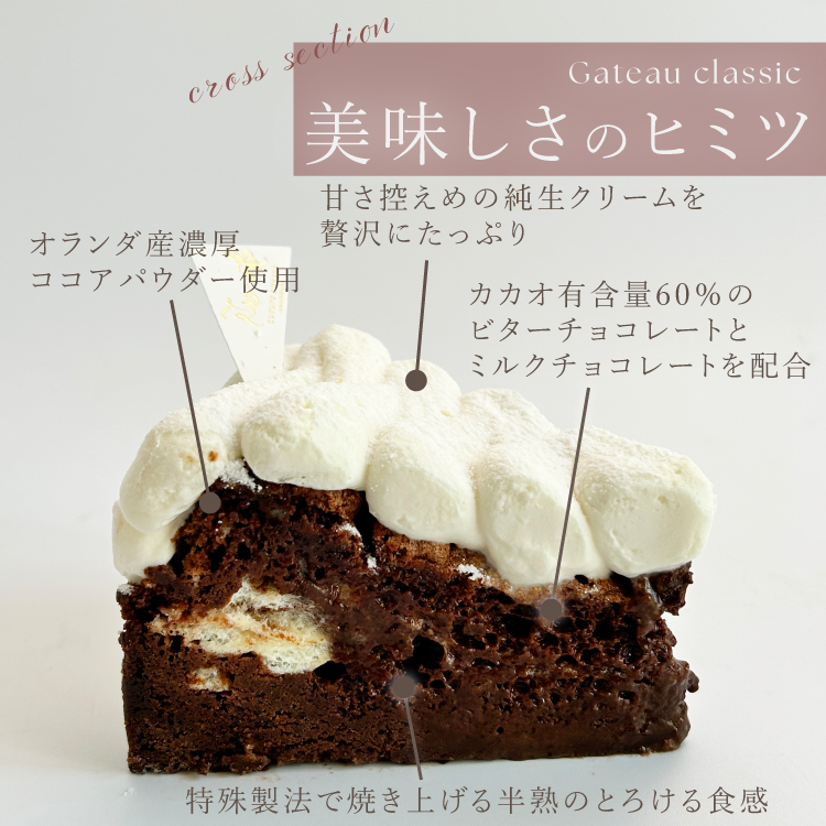バースデー専用 プレート付き 半熟ガトークラシック 誕生日ケーキ 即日出荷 着日指定 