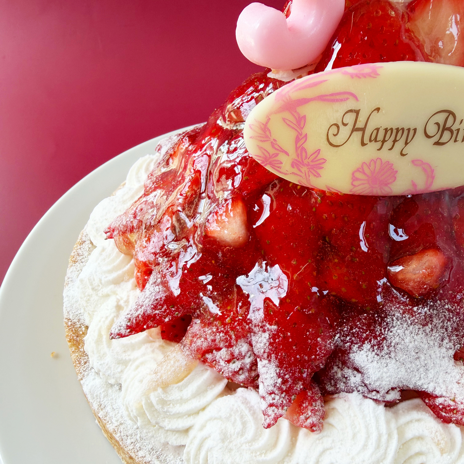 バースデー専用 プレート付き 完熟いちごのストロベリーチーズタルト 誕生日ケーキ 即日出荷 着日指定 