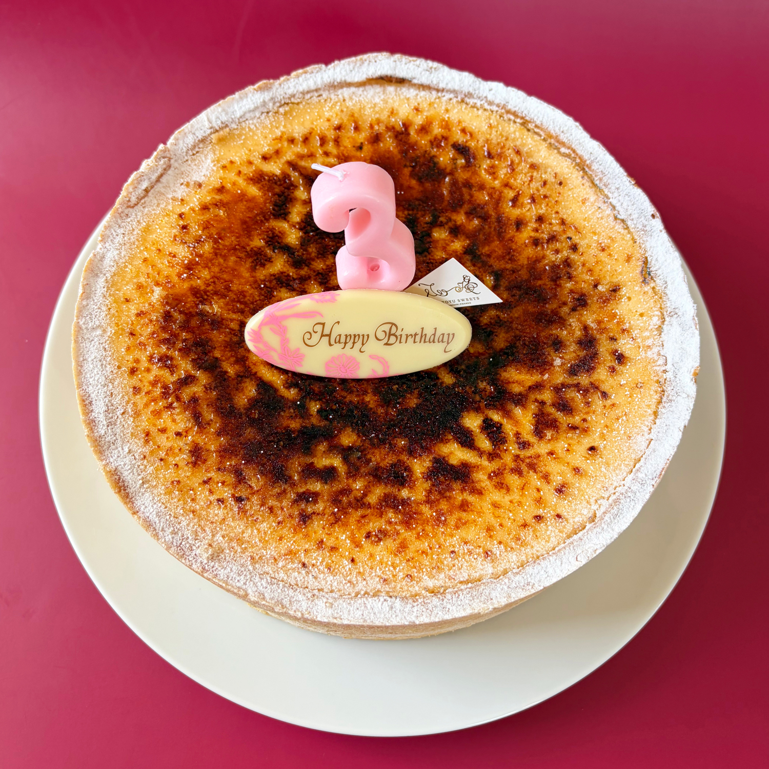 バースデー専用 プレート付き キャラメルチーズタルト