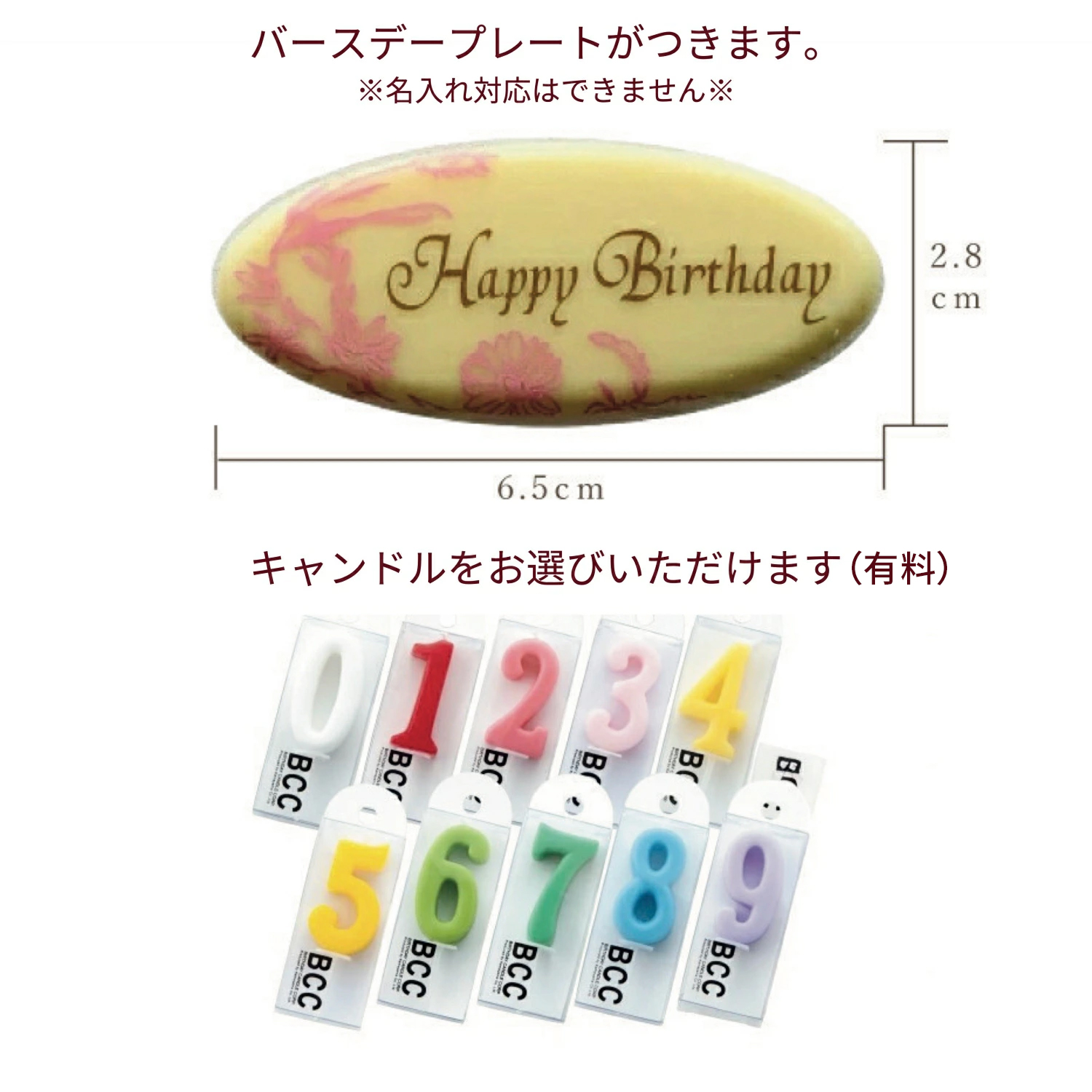 バースデー専用 プレート付き ラフランスのホワイトローズタルト