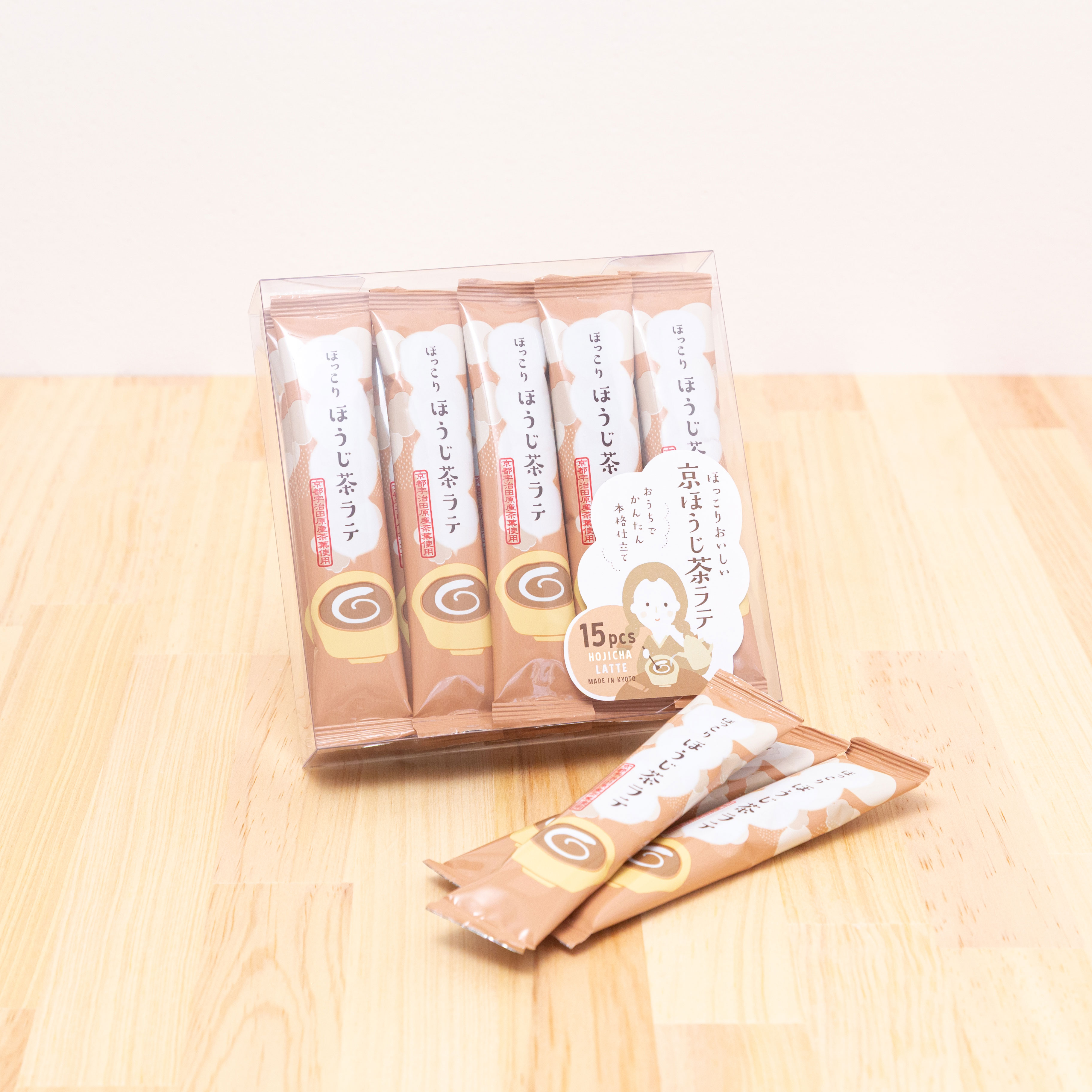 お家でオフィスで！ほっこりおいしい京ほうじ茶ラテ｜スティックタイプたっぷり15袋セット