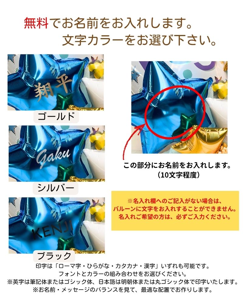 Boyベビー名入れバルーン
