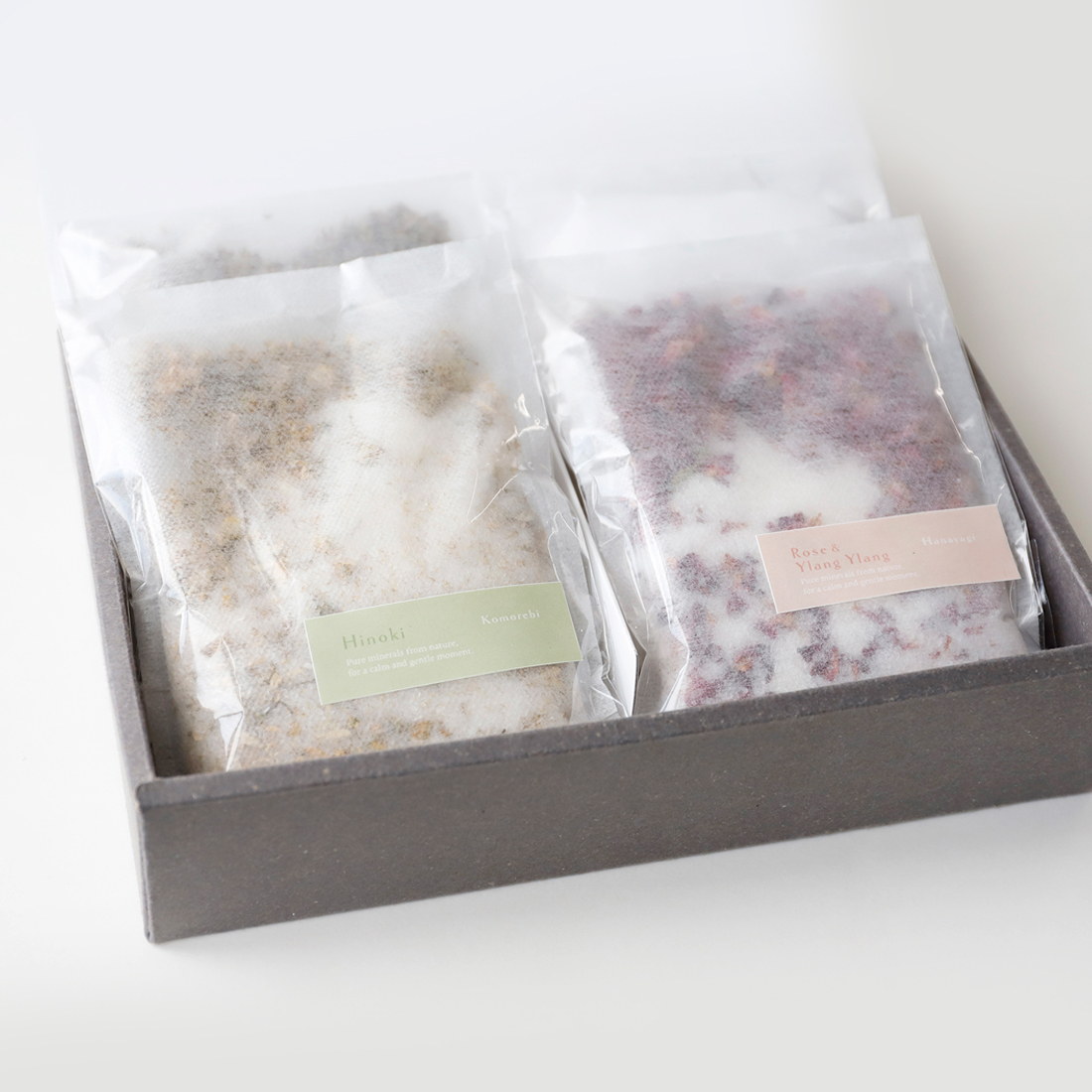 天然ハーブ入り無添加エプソムソルト │ 4種の香り バスアロマギフトセット