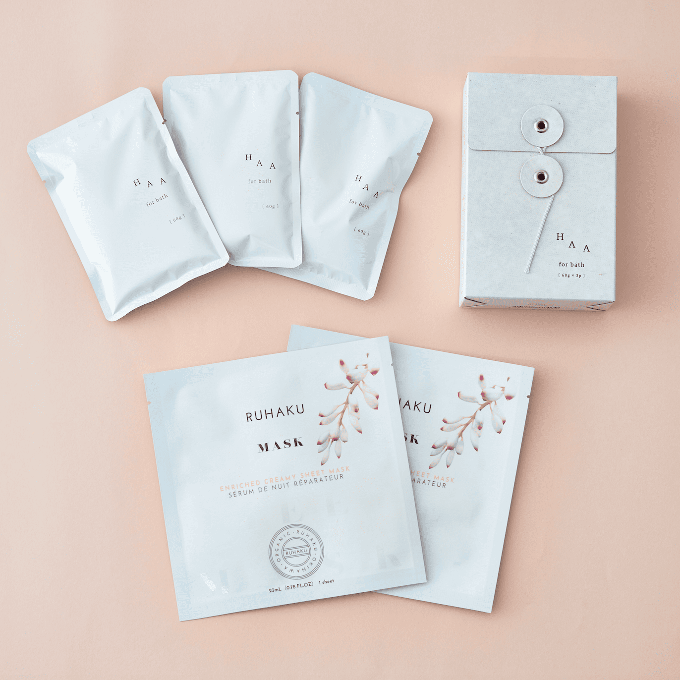 【BOX付き】入浴剤「HAA」＆フェイスパックセット