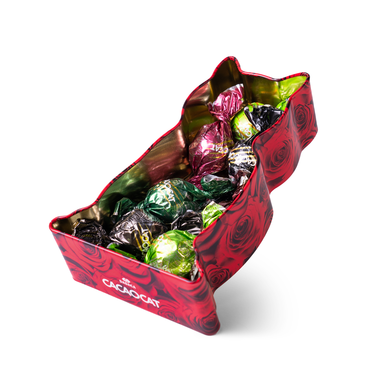 〈母の日ボックス＋カーネーション〉選べるお花柄の猫缶チョコ