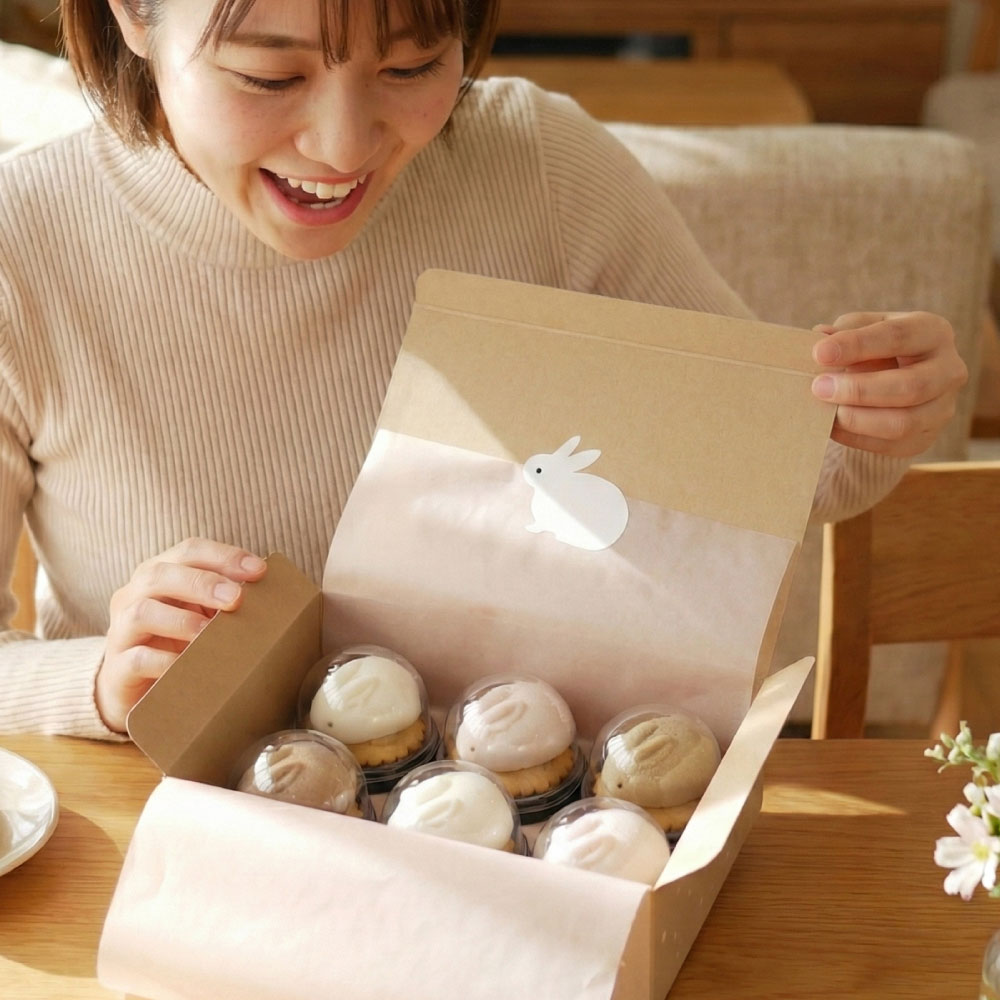 【掛け紙・熨斗付き】うさもっち 6個ボックス