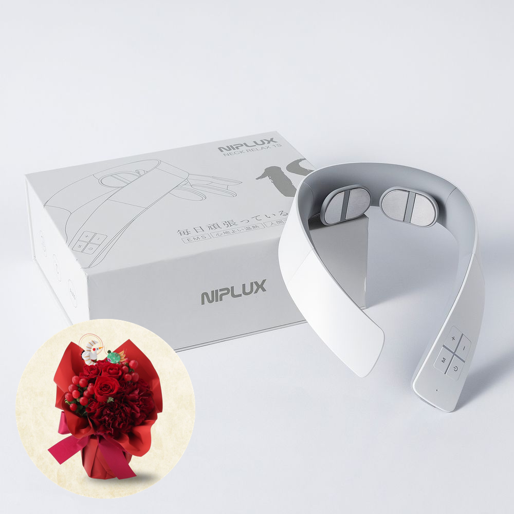 【還暦祝い】ネックケアと生花アレンジメントの癒しセット