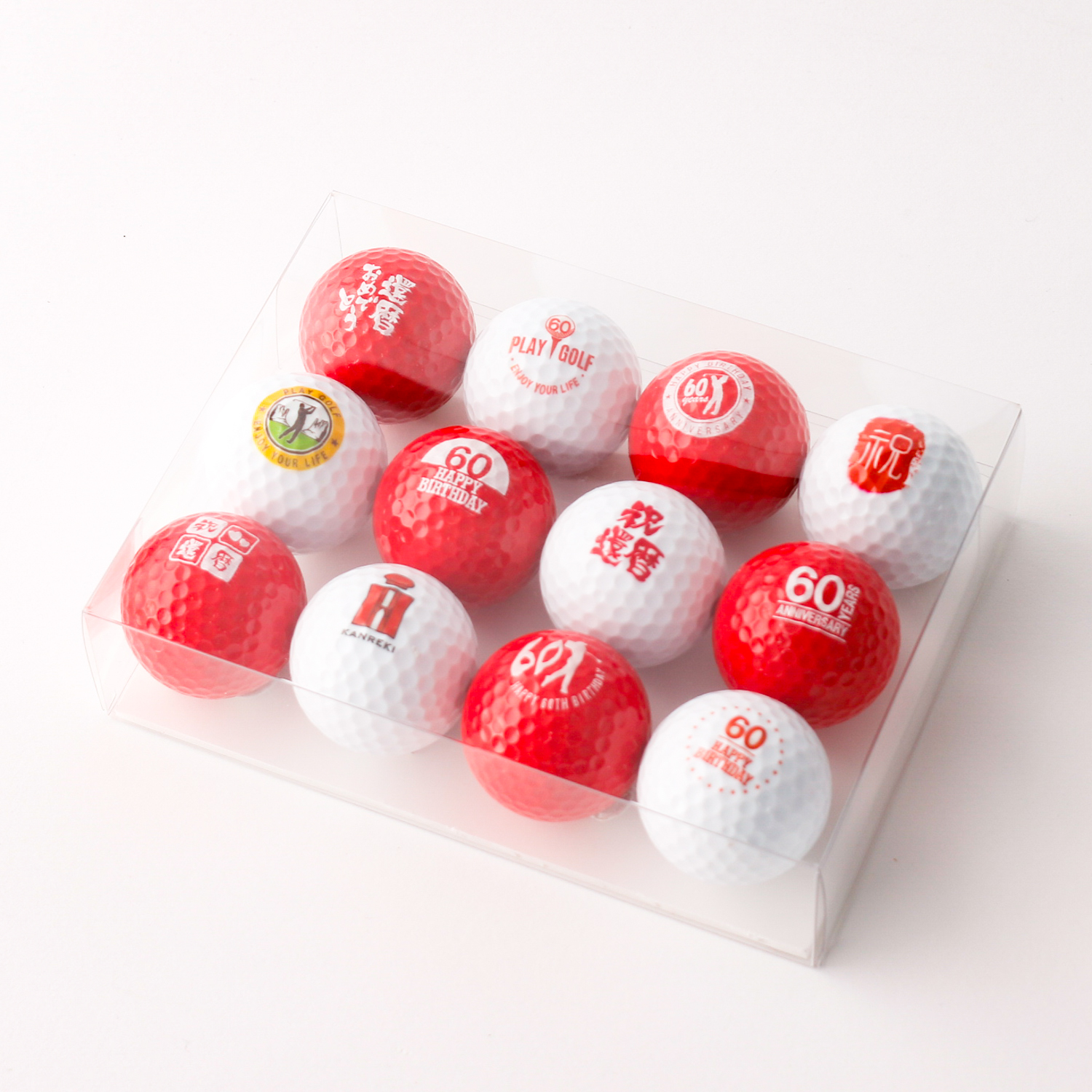 【還暦祝い】冷感タオルとゴルフボールのスポーツセット