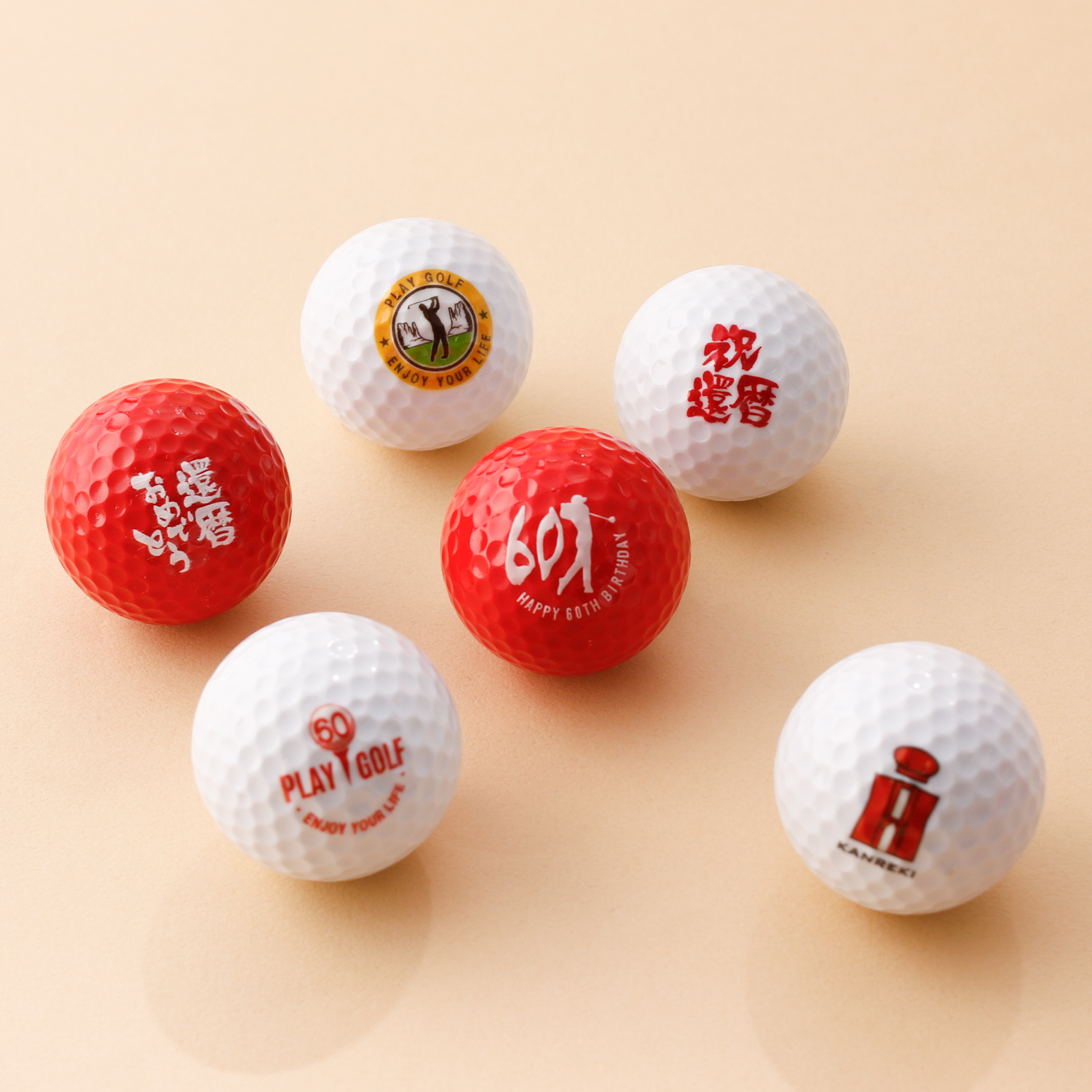 【還暦祝い】冷感タオルとゴルフボールのスポーツセット