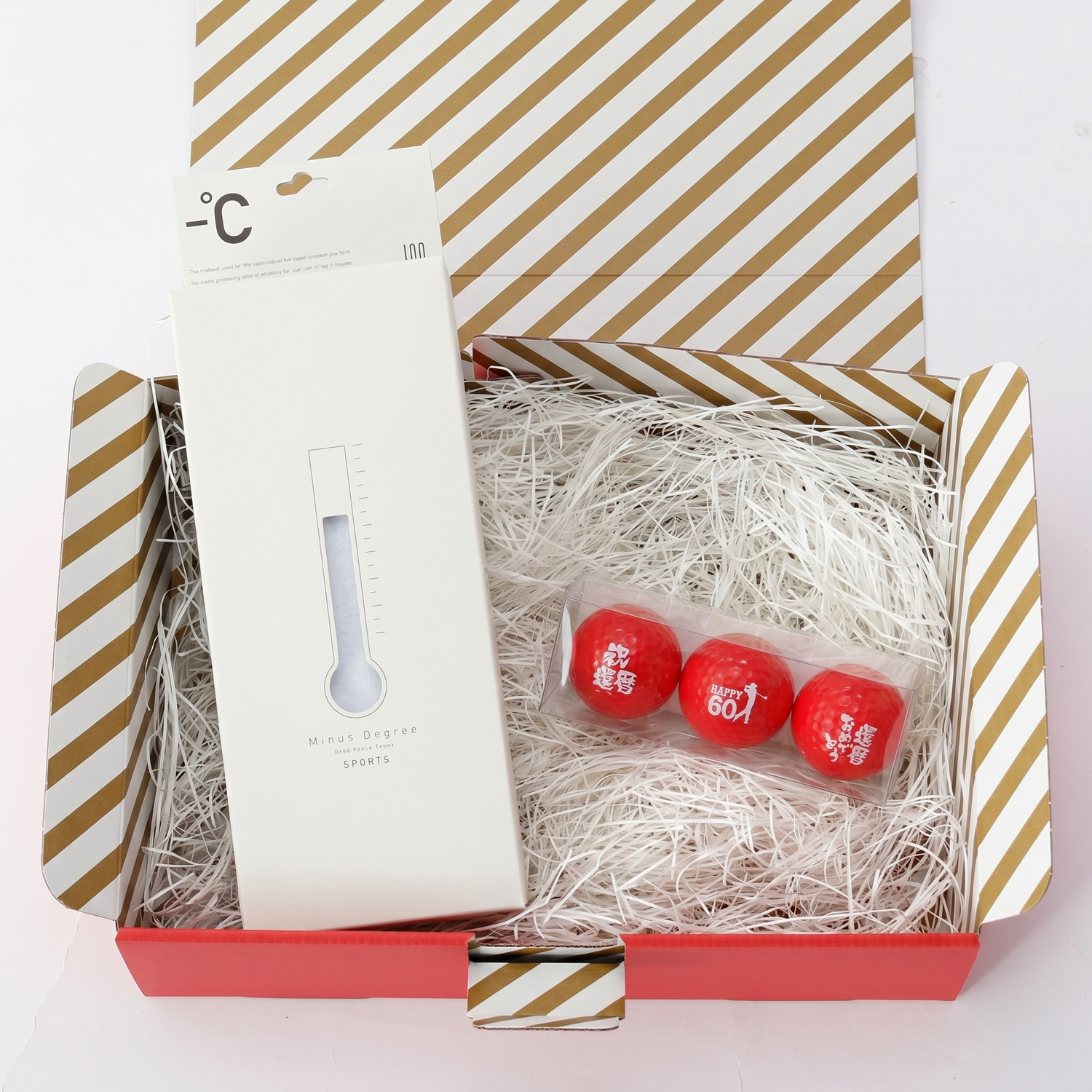 【還暦祝い】冷感タオルとゴルフボールのスポーツセット