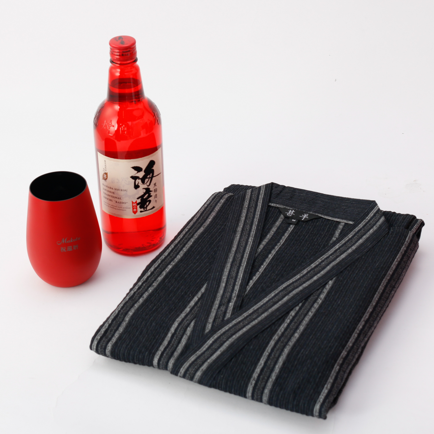 【還暦祝い】名入れ甚平と還暦タンブラーとお酒の晩酌セット