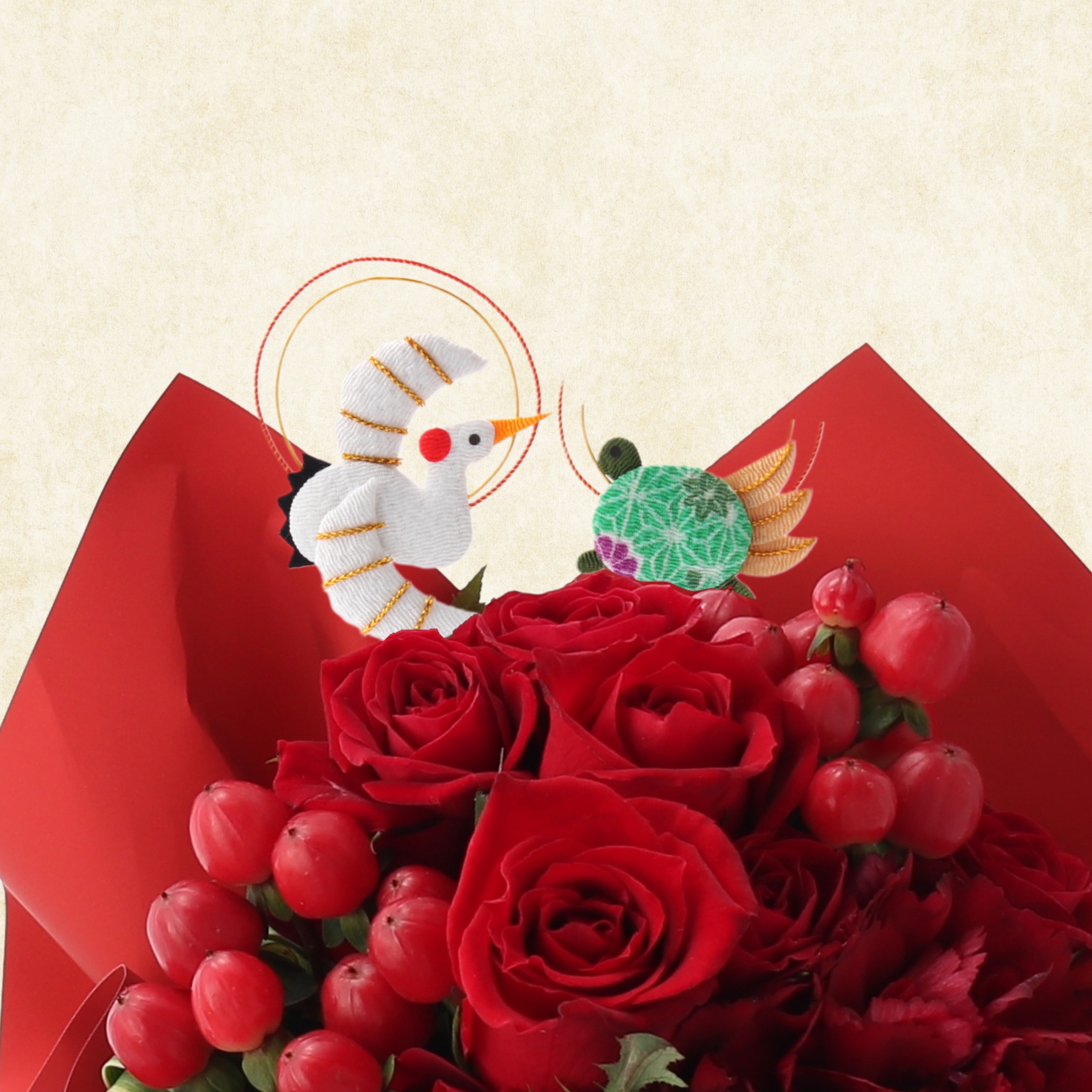 【還暦祝い】シルクアイマスクと生花アレンジメントの癒しセット