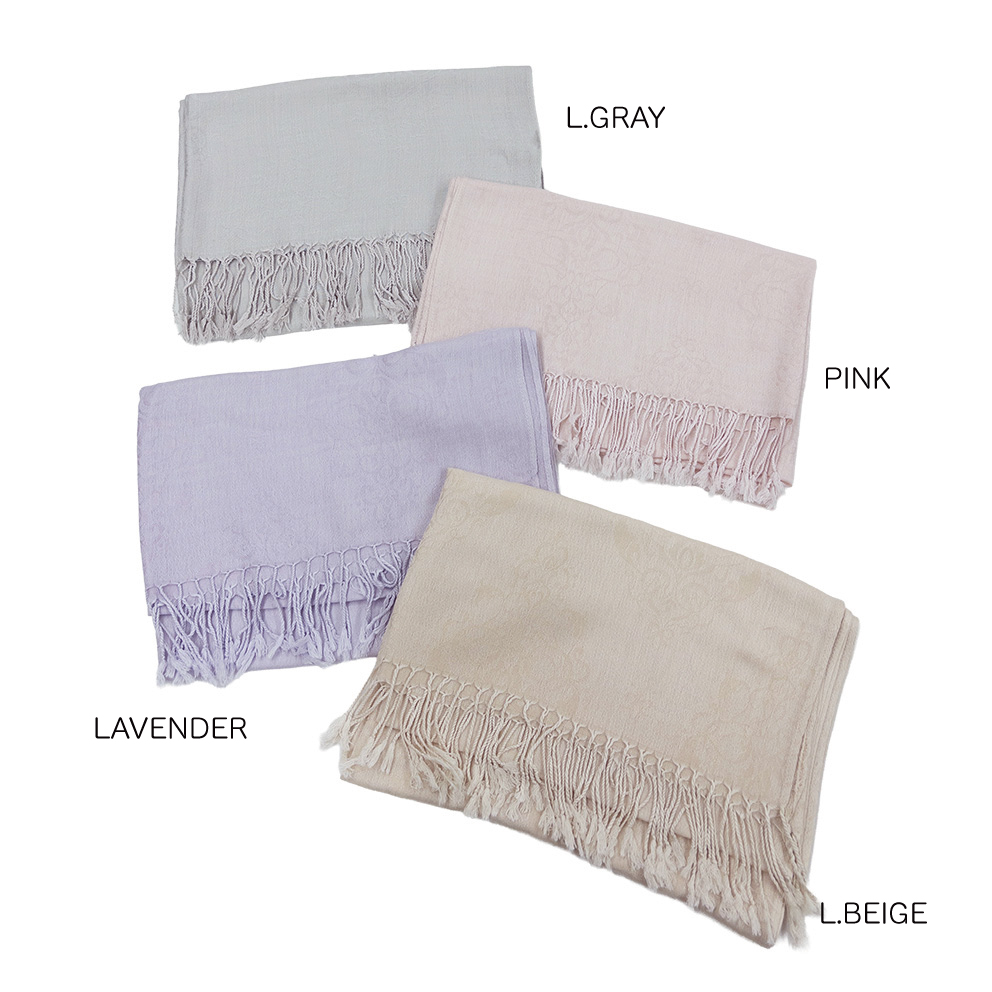 パステルカラーの薄手ダマスクJQストール《UVケア》