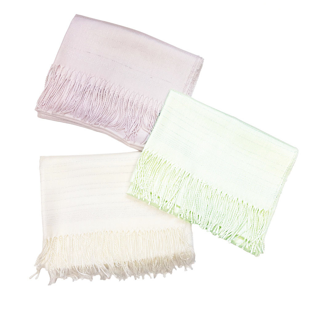 薄手ラメボーダーストール《UVケア》