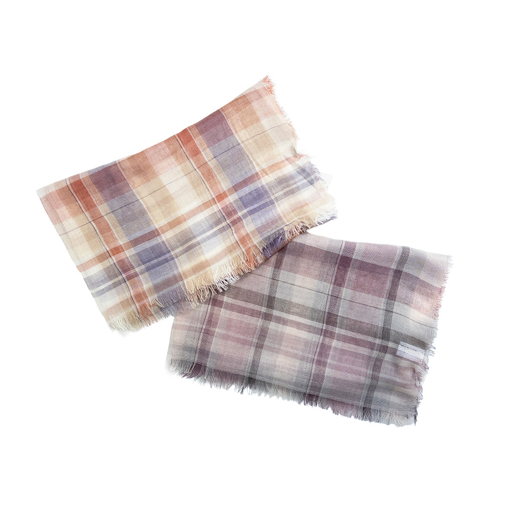 ガーゼマドラスチェックストール《UVケア》