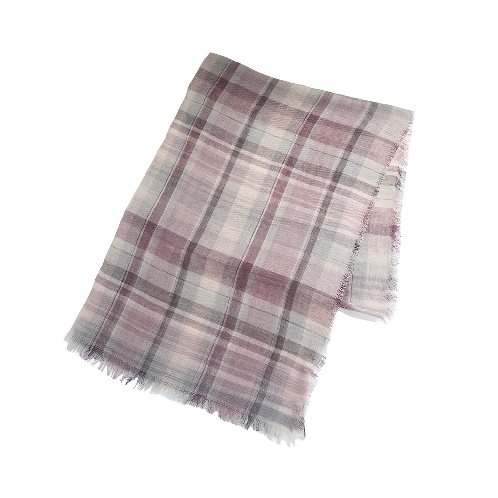 ガーゼマドラスチェックストール《UVケア》