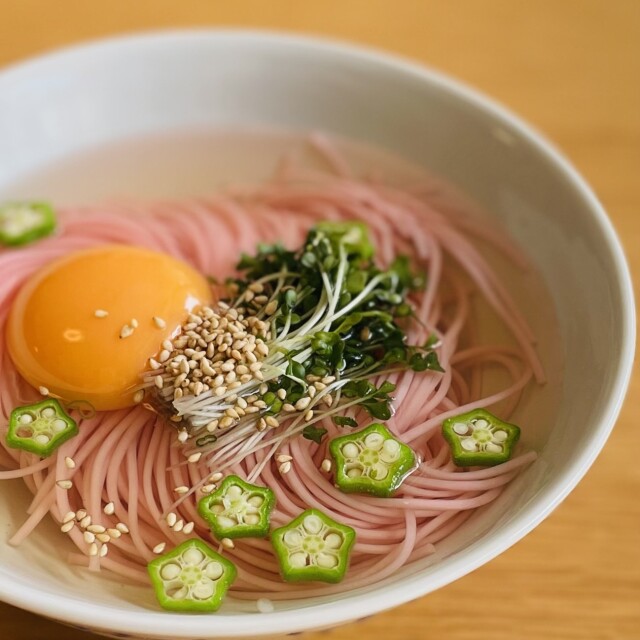 【お花のかたちの手延べ素麺】絲 3袋入（桜・抹茶・かぼちゃ）