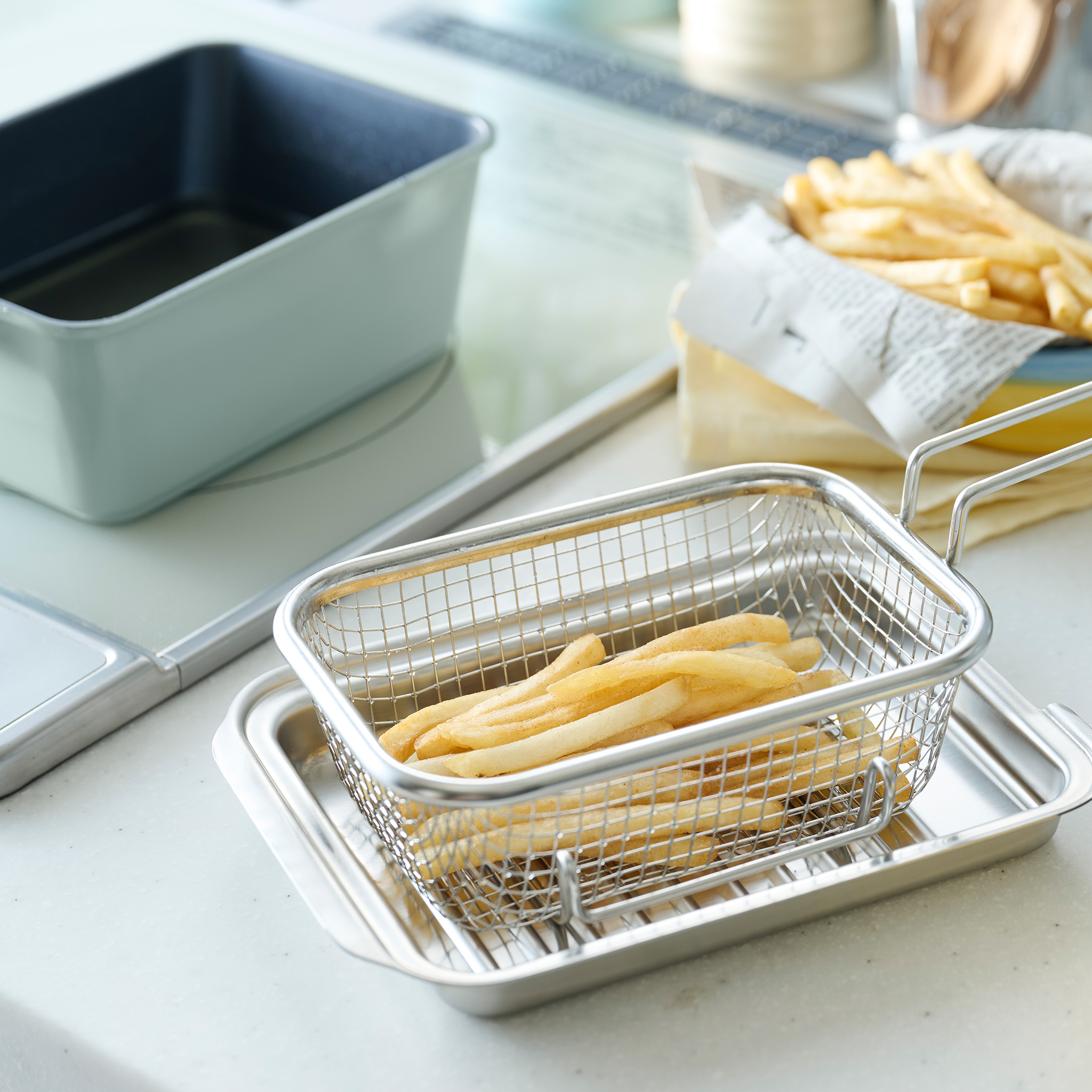 Toffy 角型揚げ鍋〈フライバスケット付き〉