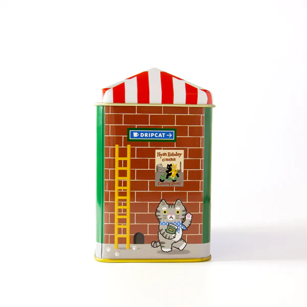 〈ボックス＋カーネーションセット〉ねこ好きなお母さんへ！コーヒーとクッキー缶のセット