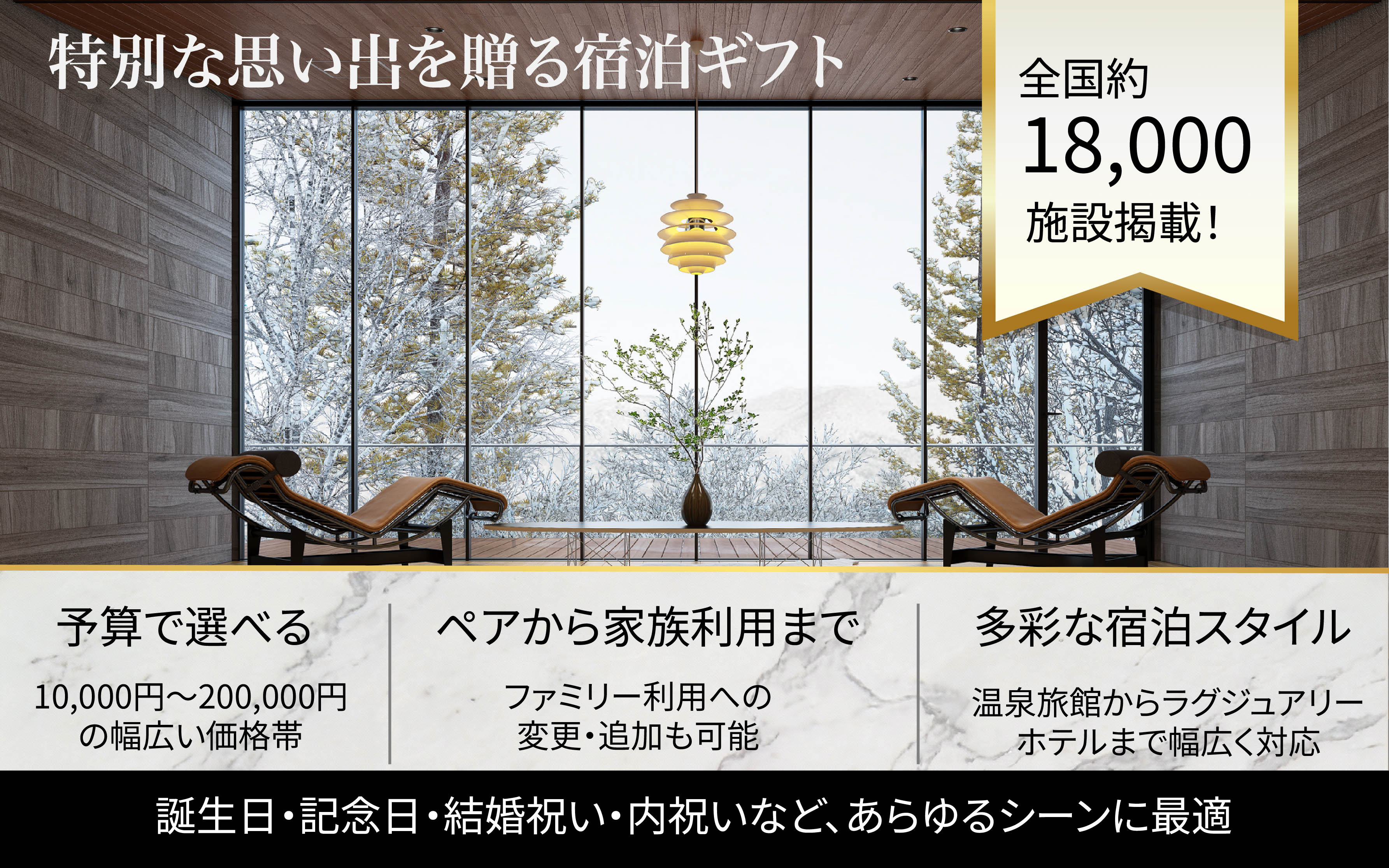 【eギフト】【全国約18,000施設から選べる】宿泊ギフトカード(ホテル・旅館)