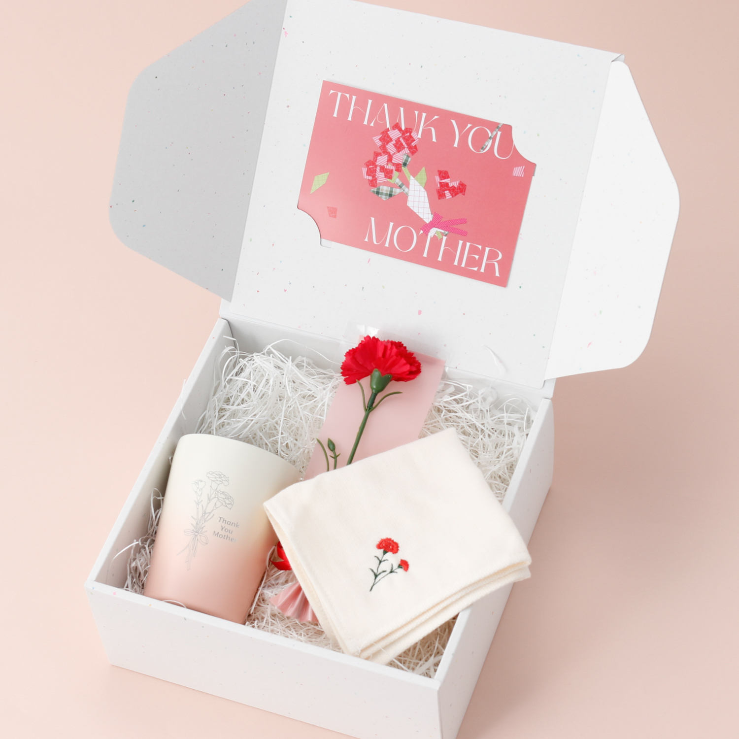 【BOXセット】母の日タンブラー&お花の今治ハンカチ