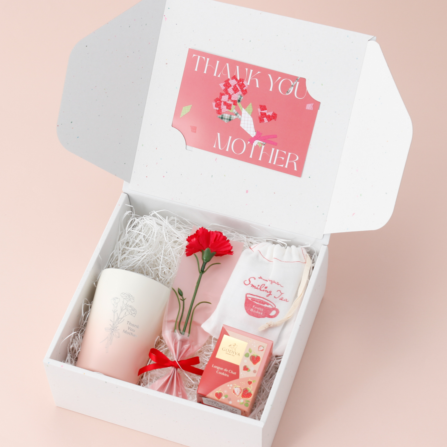 【BOXセット】母の日タンブラー・ゴディバクッキー・紅茶セット