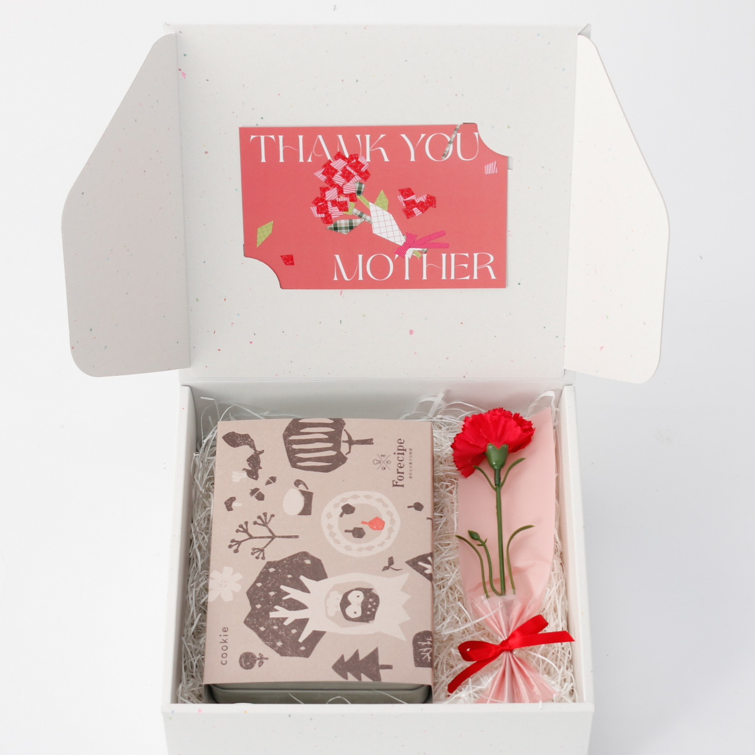 TANPおすすめ洋菓子とカーネーションのセット