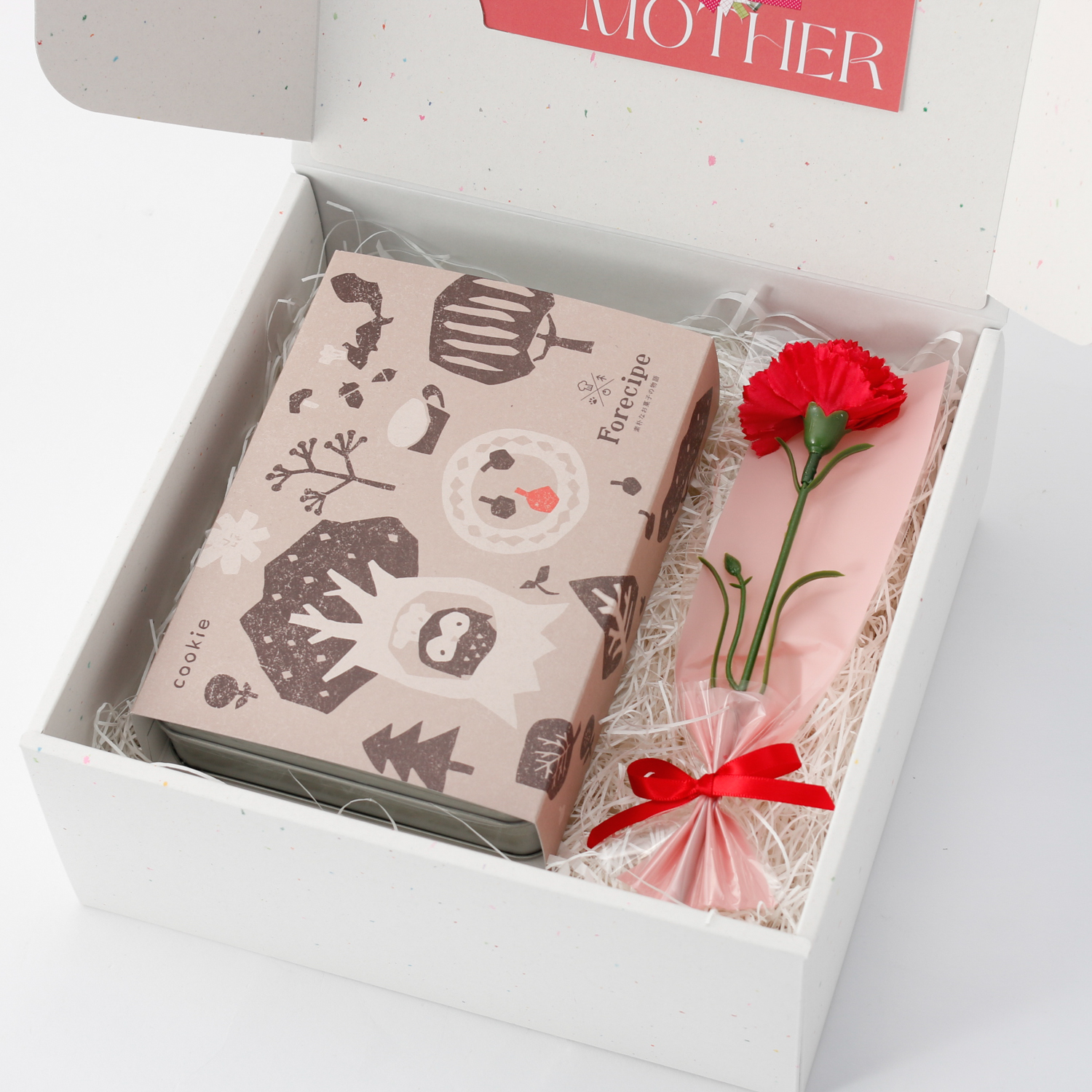 TANPおすすめ洋菓子とカーネーションのセット