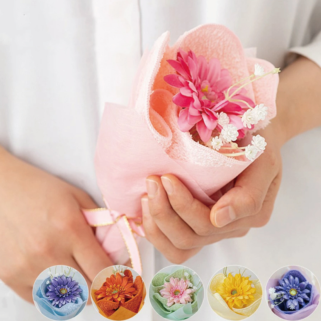 花束タオルフラワー　ミニサイズ　日本製泉州タオル