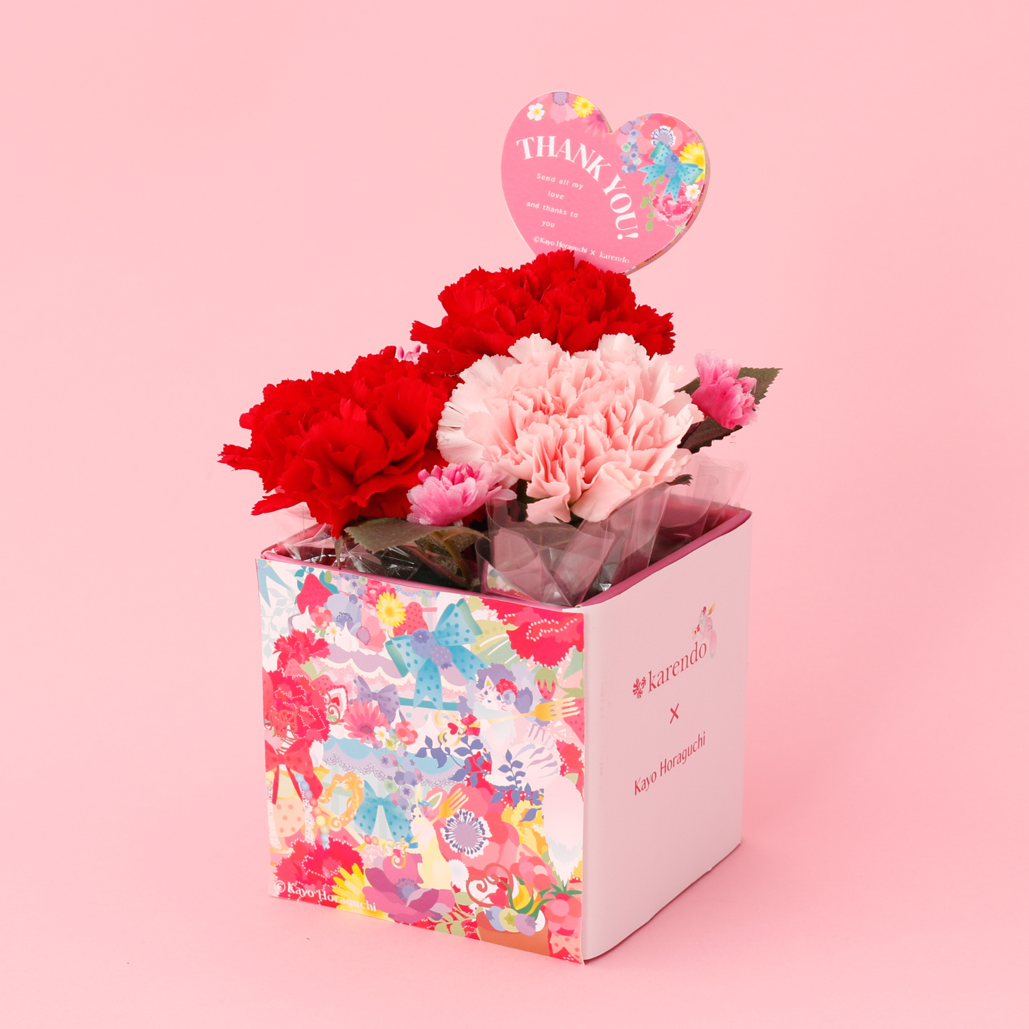 【母の日に感謝を贈る】選べる母の日限定生花＆Thank Youタンブラー