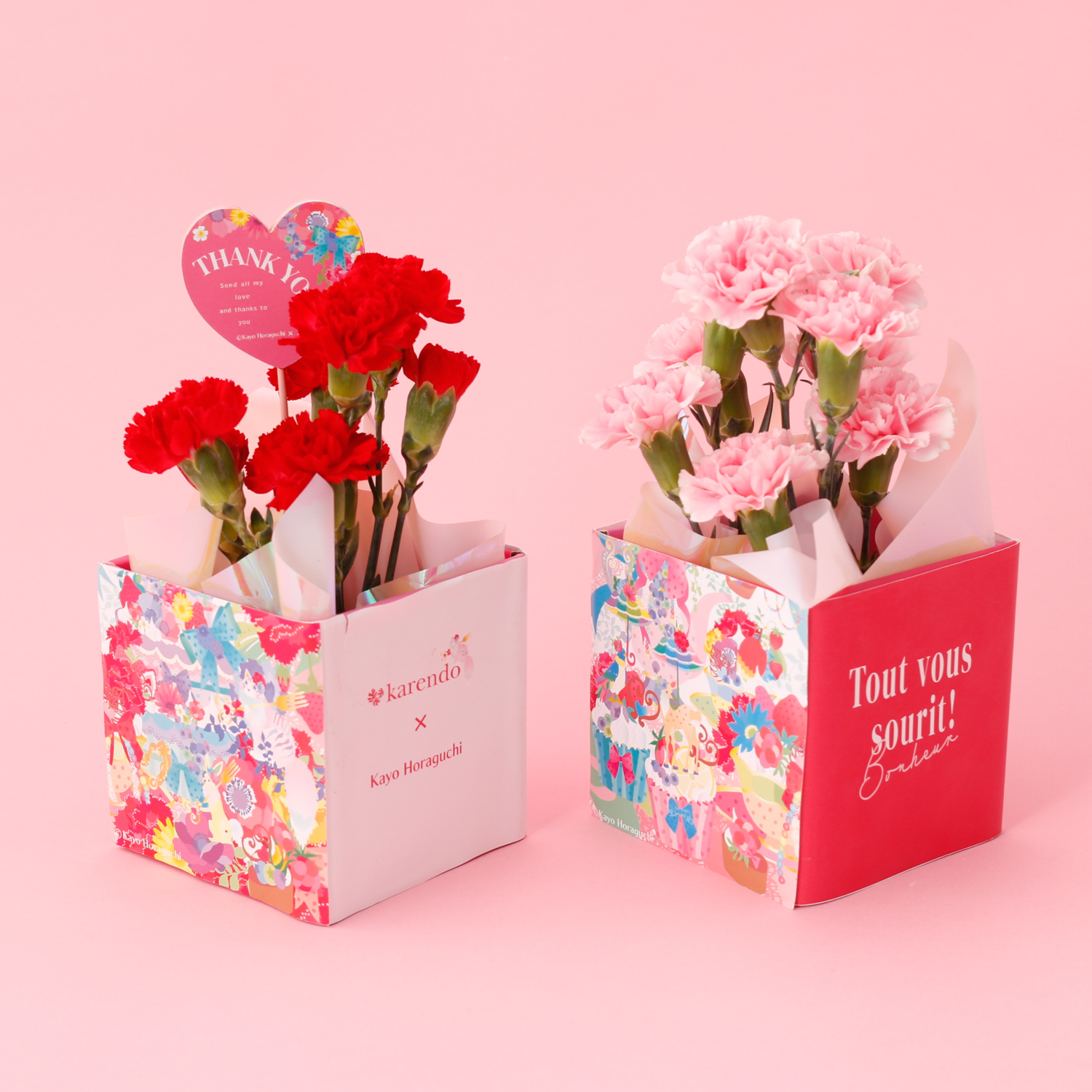 【母の日に感謝を贈る】選べる母の日限定生花＆Thank Youタンブラー