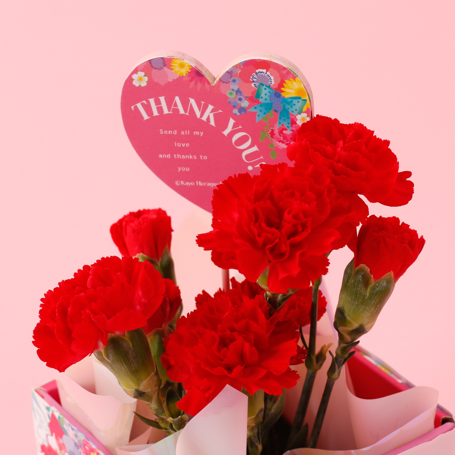 【母の日に感謝を贈る】選べる母の日限定生花＆Thank Youタンブラー