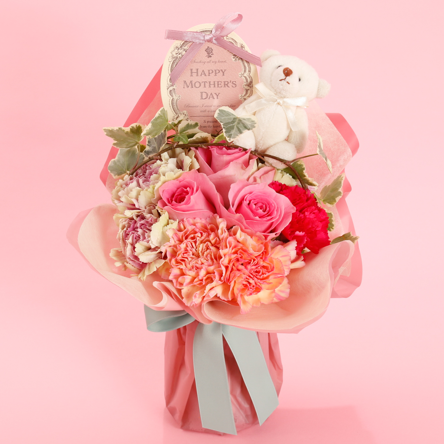 【Mother's DAY】選べる母の日限定生花＆オリジナルバスボム9個入り