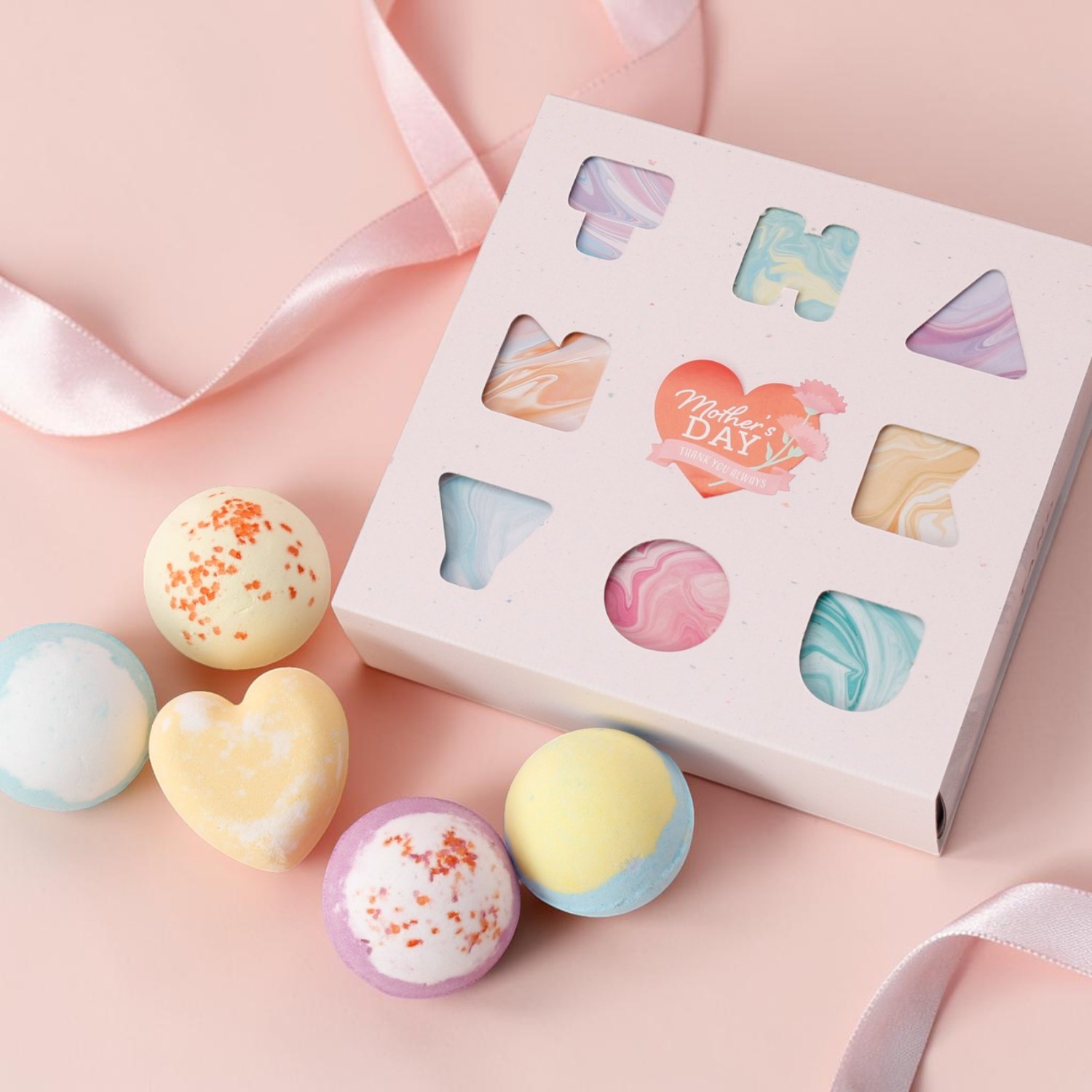 【Mother's DAY】選べる母の日限定生花＆オリジナルバスボム9個入り