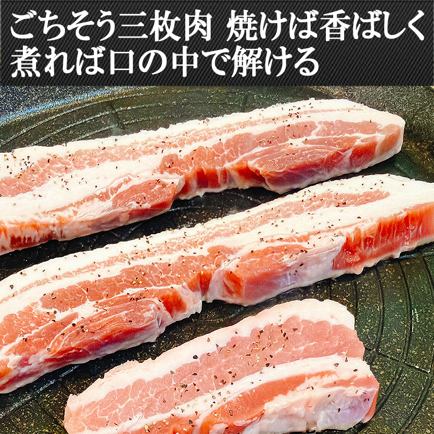 【至福の三枚肉】 とろける脂の甘みに溺れる 鹿児島黒豚 豚バラ ブロック 