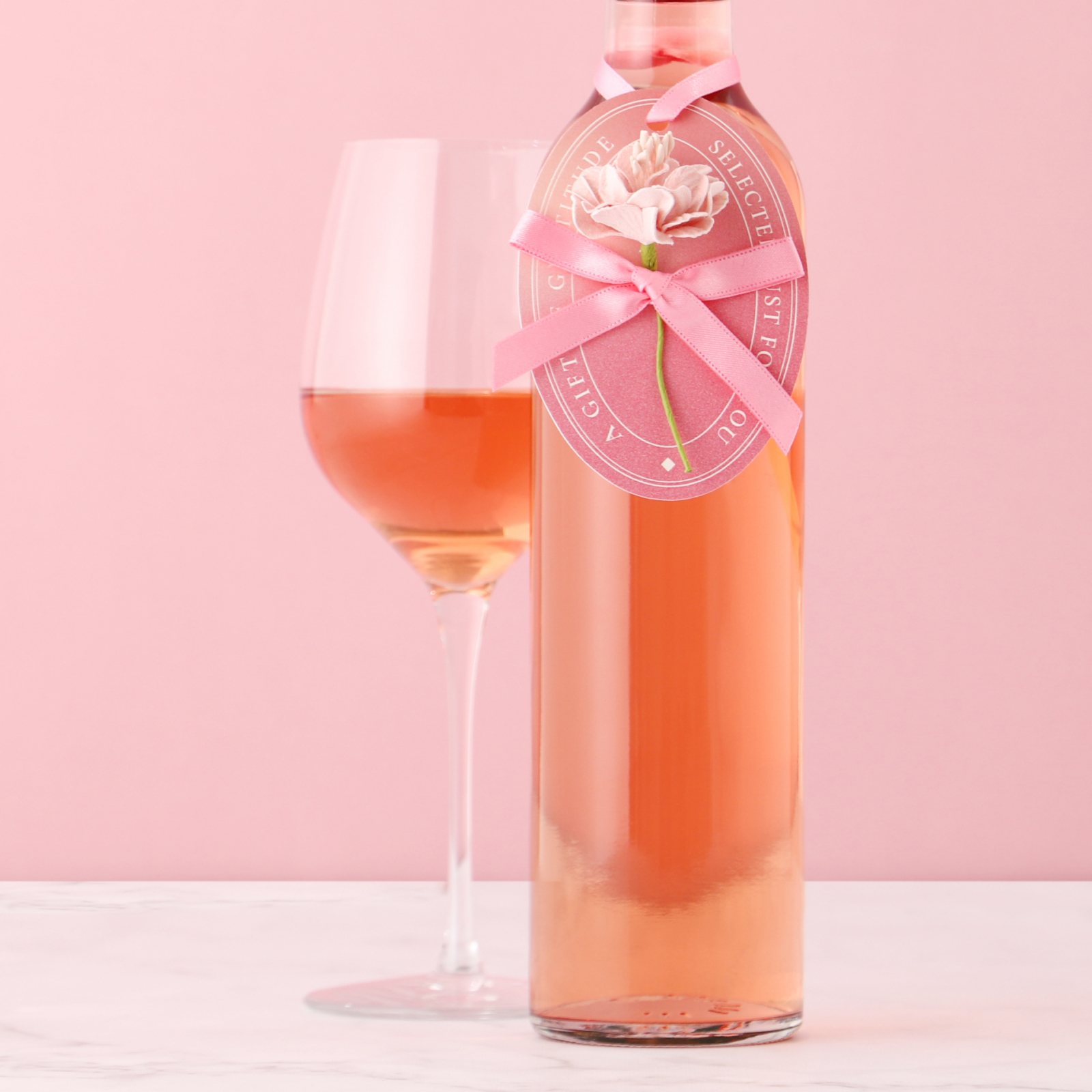 花贈るロゼワイン